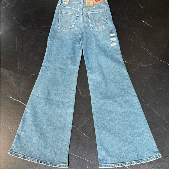 Levi's Blue Flare Wide Leg Denim Jeans - Picture 1 of 8